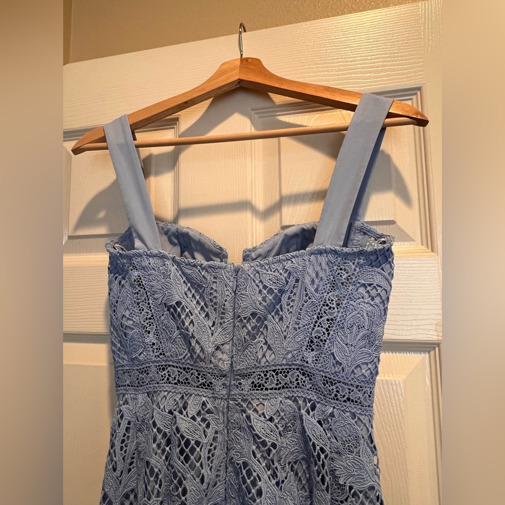 Self-Portrait Light Blue Lace Dress - Picture 7 of 9